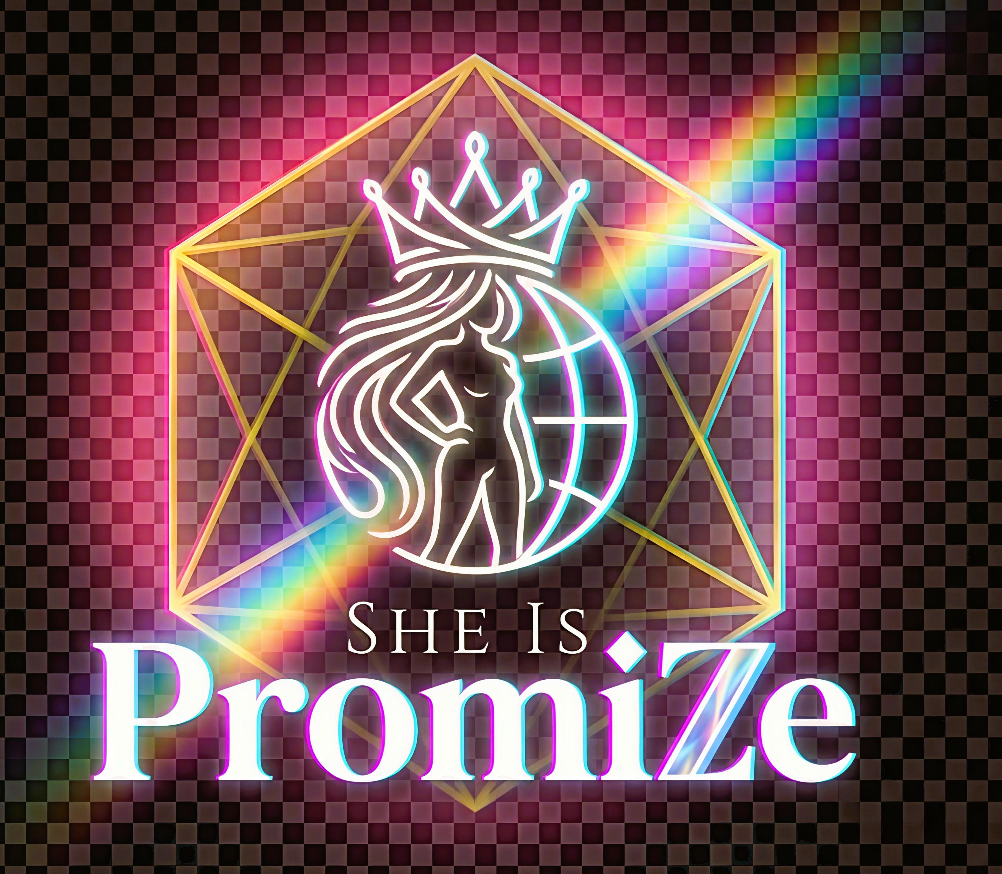 She Is Promize — Holographic Brand Mark